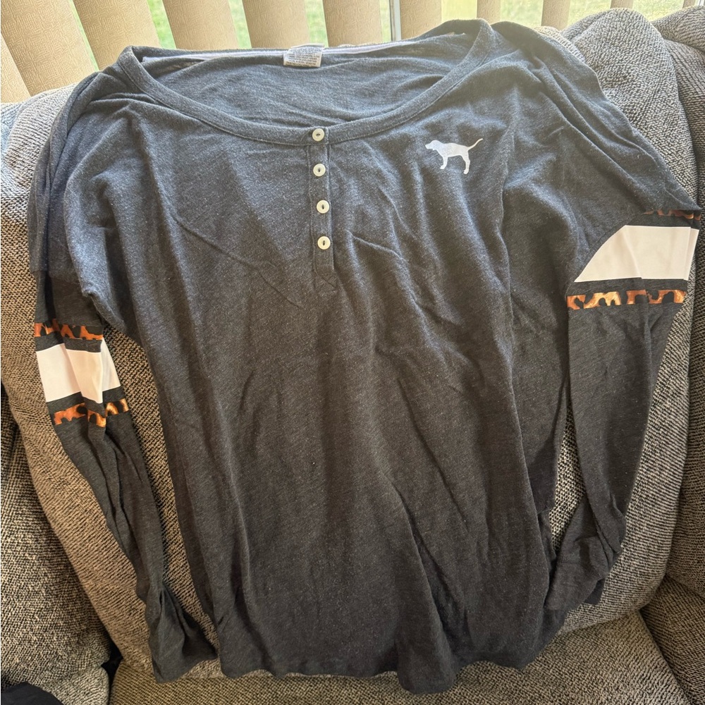 Victoria's Secret Pink Gray Henley